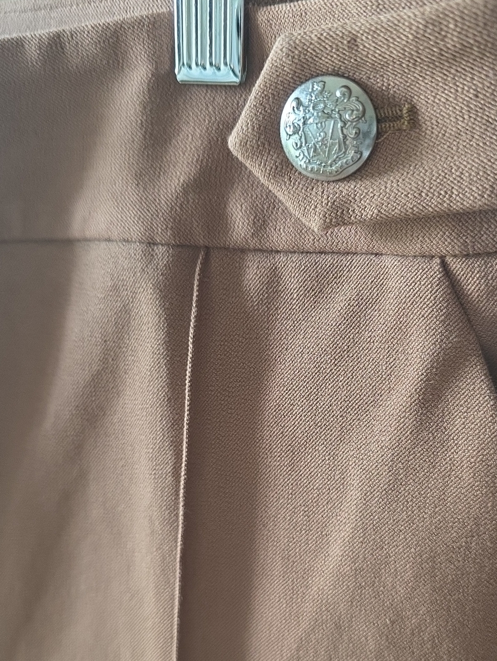 Veronica Beard Cocoa Brown Stretch High-Rise Flared Twill Pants 12 Tall - Picture 7 of 13